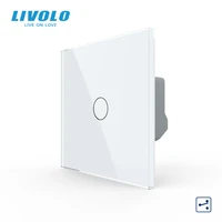 livolo eu standard wall touch control light switch1gang 2way cross staircrystal glass panel5abacklight display