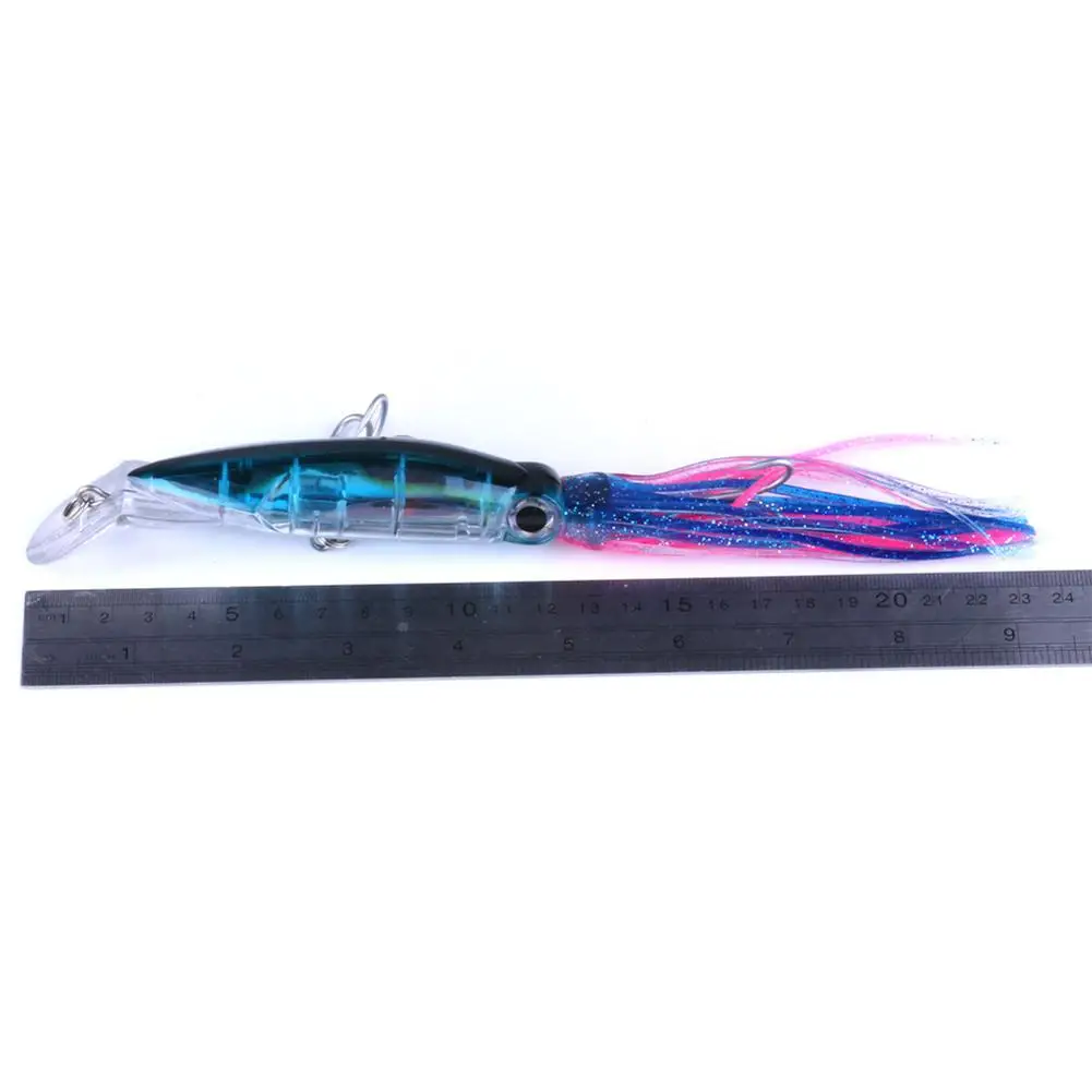 14 см пластиковая кальмарная лента Crankbait с кисточкой рыболовные приманки снасти |