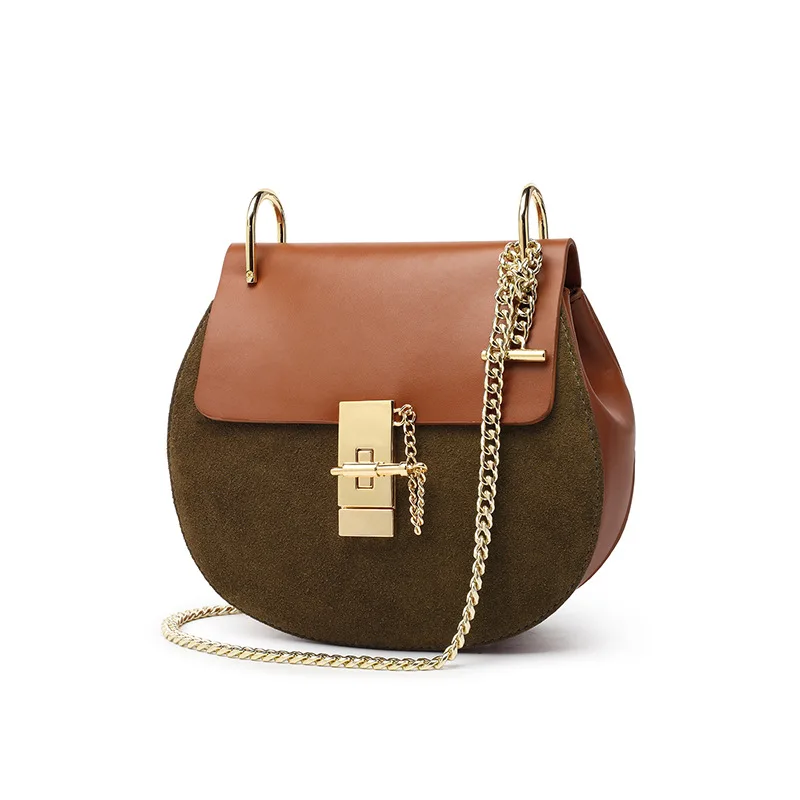 

Fashion Female pu Leather Handbag High Quality Cowhide Shoulder Women Bags Designer Annular Metal Ring Ladies Crossbody Bag