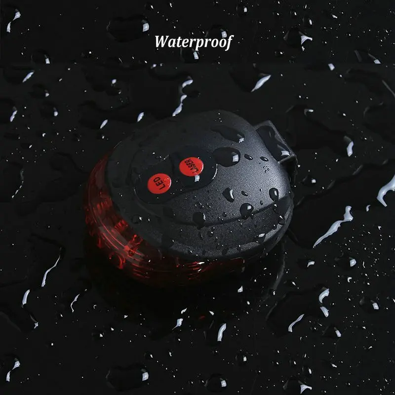 5LED + 2 Лазерная велосипед огни Новый Водонепроницаемый Велосипедное освещение