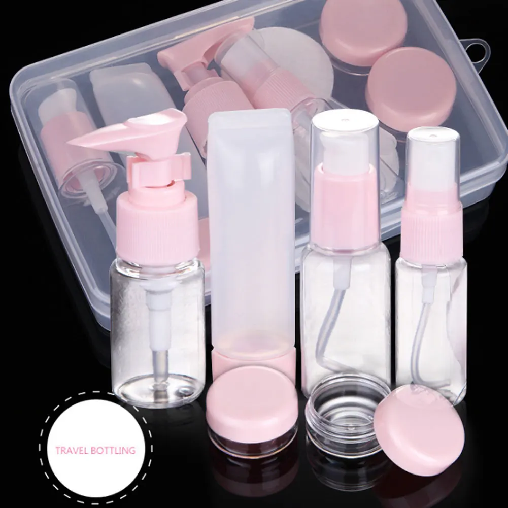 

9 шт. путешествия бутылки комплект путешествия принимаем заказы крем косметика для хранения упаковки для макияжа многоразового использова...