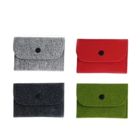 new thin wallet solid square felt mini coin purse small bag mini wallet girl change purse bag business card holder money pouch