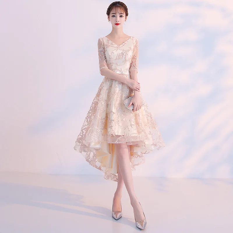 

New Banquet Evening Dress Elegant Women Qipao Chinese Dress Sweet Lace Mesh Prom Dress Temperament Vestidos De Festa Cheongsam