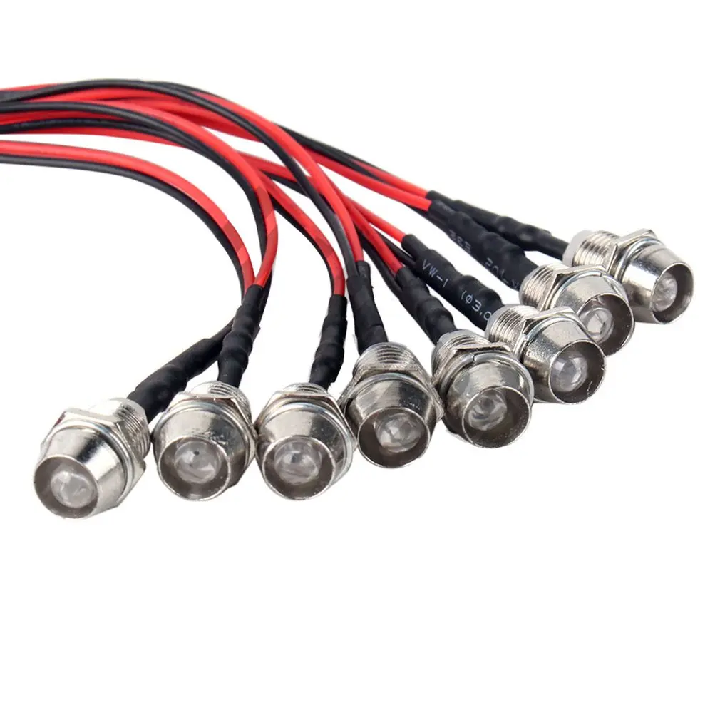 

8pcs Remote Control Climbing Car LED Lights Remote Control Flat Sports Car Lights LED Rc Car Lightscar Parts