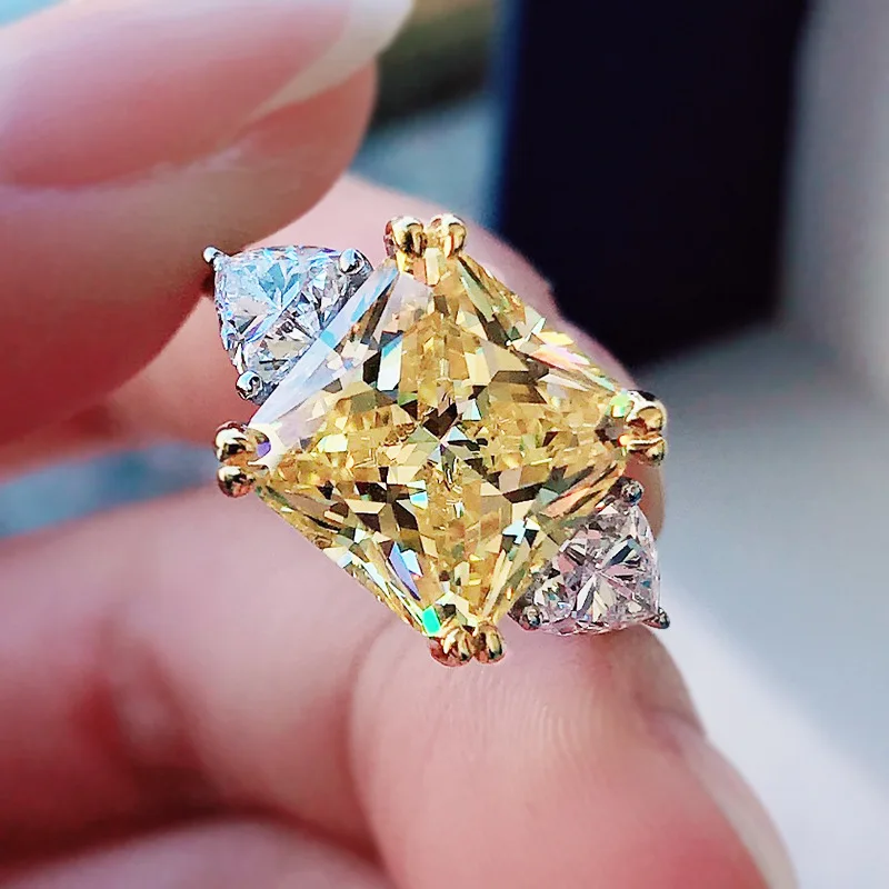 

Noble 100% Real S925 Sterling Silver Rings Glisten AAAAAA Zircon High Quality Fine Jewelry Fashion Accessories Ladies