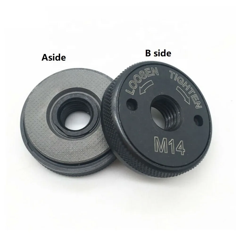 

2pc M14 Quick-release Clamping Nut Self-locking/Bottom Pressure Plate Angle Grinder Flange Nut 14/16mm Flex 115 125 180 230