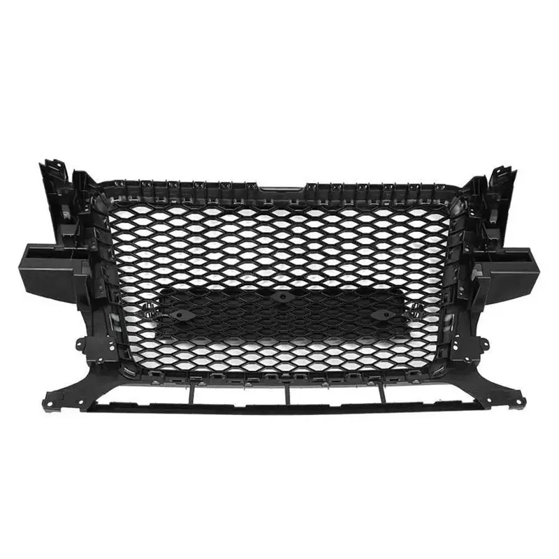 

For RSQ5 Look ABS Grill For Audi Q5 SQ5 Facelift 8R 2009-2012 Glossy Black Hex Mesh Upgrade Racing Grill Front Bumper Hood Cover