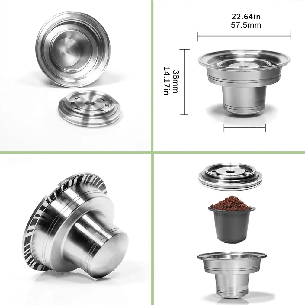 

Coffee Capsule Adapter For Nespresso Vertuoline Reusable Coffee Capsule Stainless Steel Transfer for Nespresso Filter
