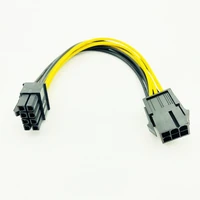 10pcslot 6 pin feamle to 8 pin male pci express power converter cable for btc cpu video graphics card 6pin to 8pin pcie 20cm