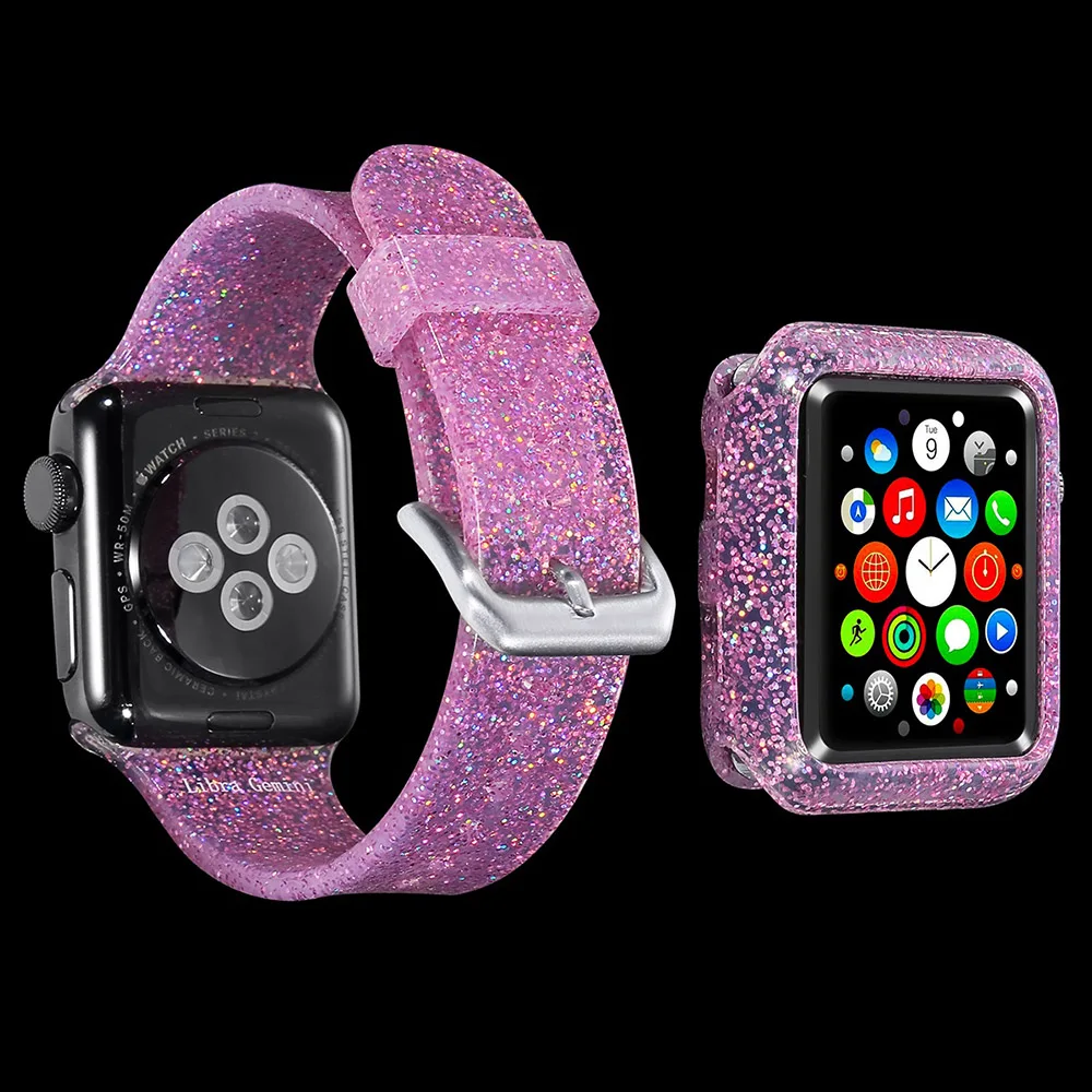 Ремешок для Apple Watch 42(38) мм сменный Браслет с блестками Series 3 2 1|Ремешки часов| |