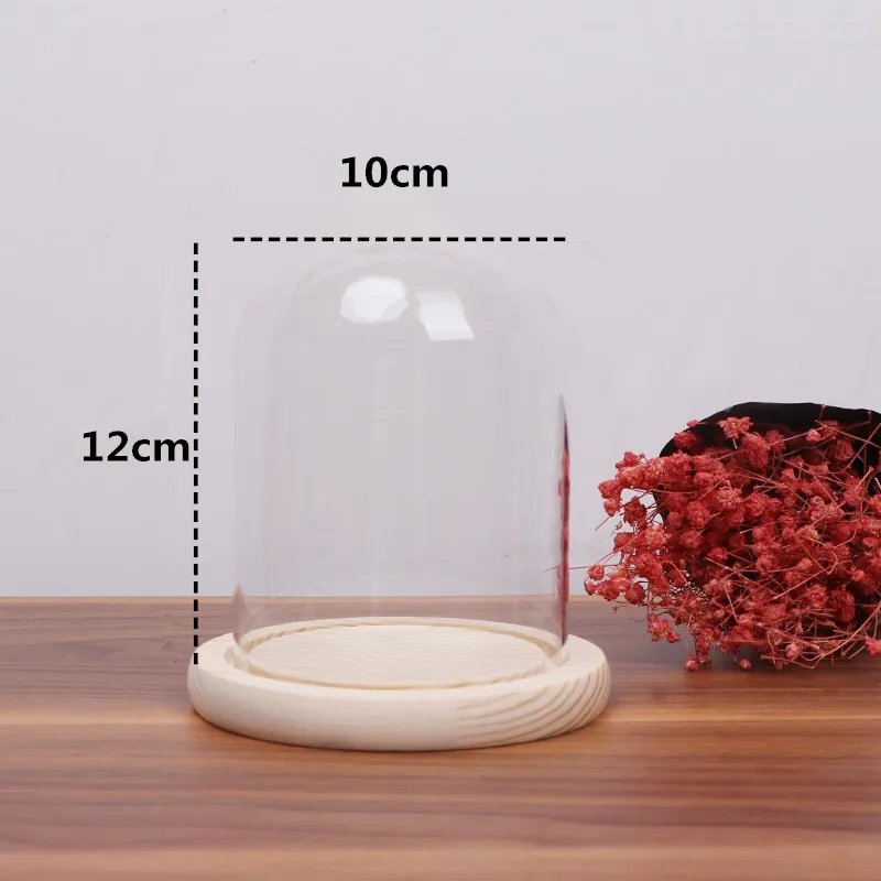 2 компл./упак. 10*12 см маленький размер прозрачный стеклянный купол ваза украшение