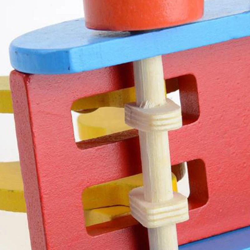Rompecabezas de madera multicolor para ni&ntilde;os, modelo de rompecabezas de patitos, juguetes educativos-2