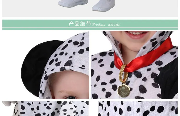 Хэллоуин Дети Мальчики Onesie Далматин пятнистая собака косплей костюм черный белый милые животные кигуруми Детский комбинезон пижамы для взрослых