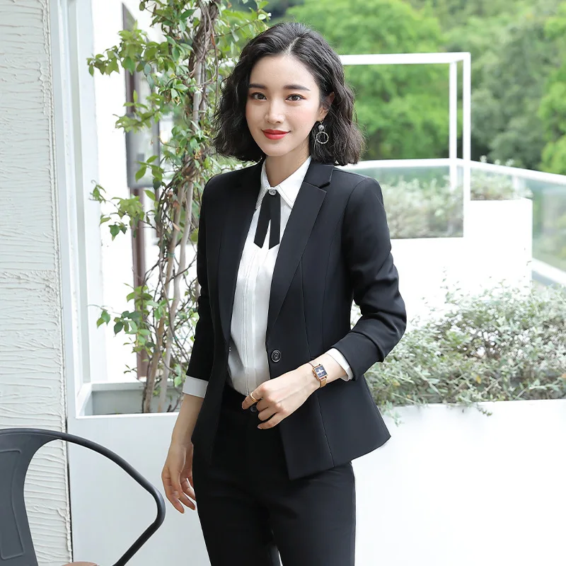 Женские костюмы офисные комплекты новый стиль женская Деловая одежда костюм с