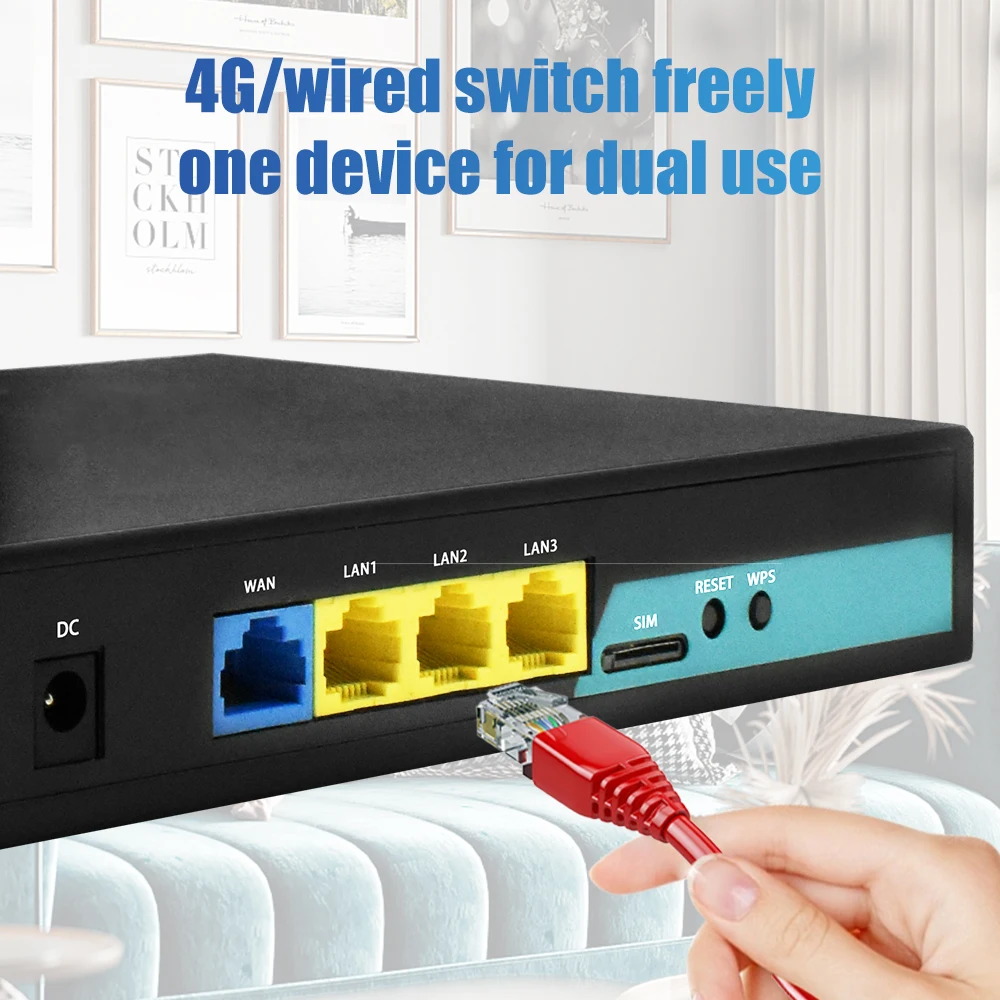 KuWFi 4G WiFi роутер 300 Мбит/с CPE с sim-слотом модем Поддержка 32 Wifi пользователи Внешние 4