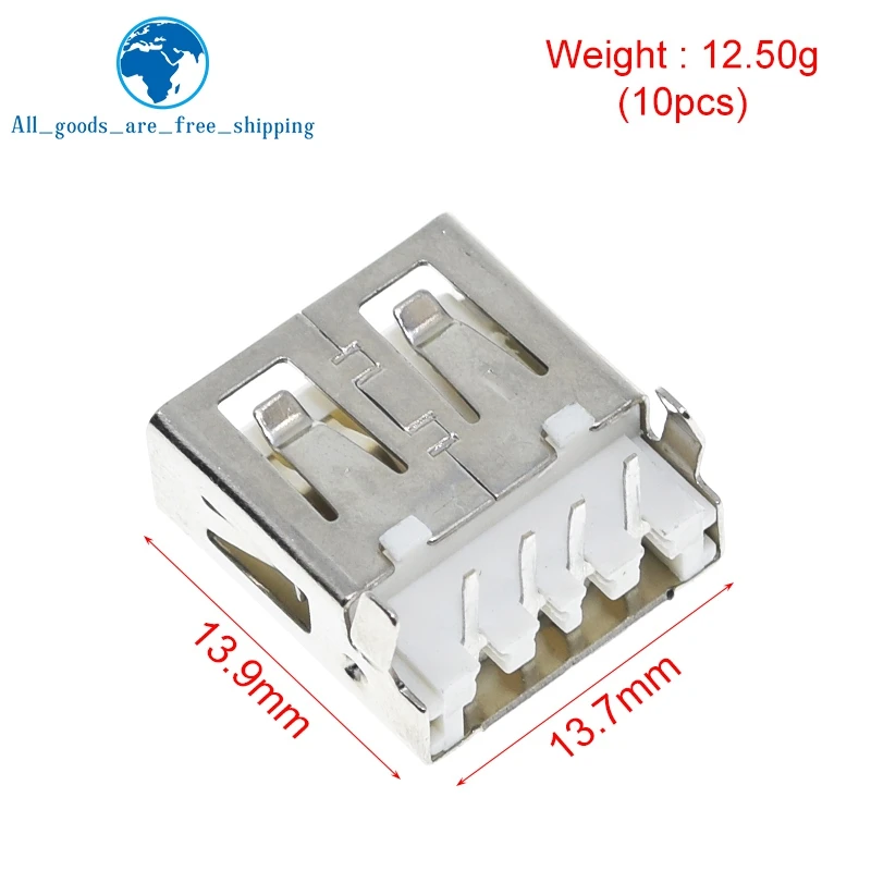 2020 горячая распродажа 10 шт. Тип USB в Стандартный Порты и разъёмы женский припоя