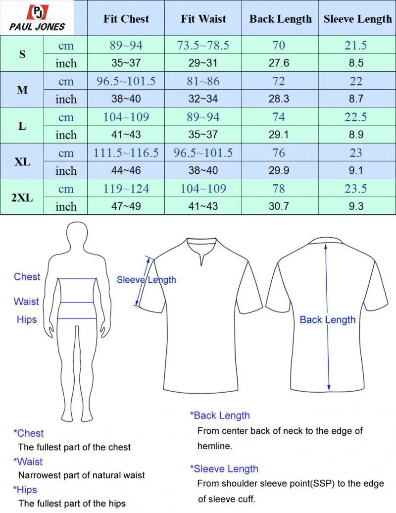 Мужские облегающие трикотажные футболки PAUL JONES удобные легкие с коротким рукавом