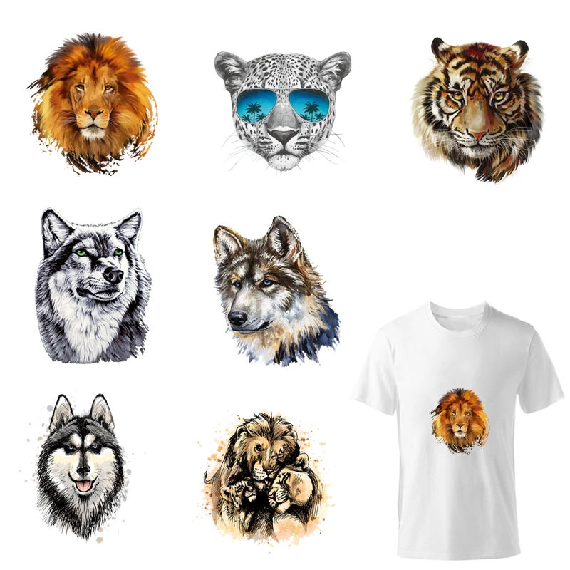 Для мужчин мальчиков заплатки в виде животных для одежды гладить на Термальность