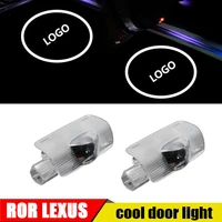 2pcs car door welcome light brand logo for lexus ls es lx gx gs 2007 2018 auto led laser projector ghost shadow lamp car styling