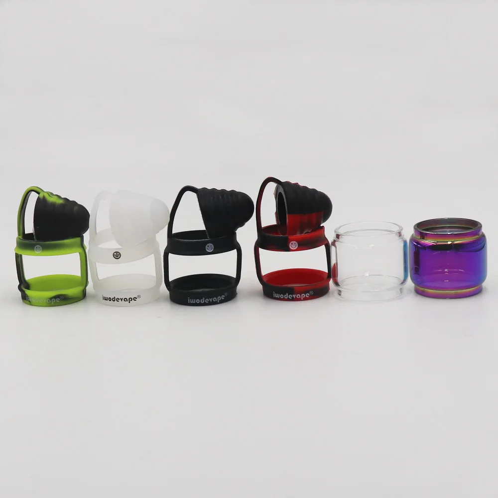 

3 in 1 Kit for dead rabbit Rainbow + Clear Bulb Fat Glass Tube + Long Rainbow 810 Drip tip vape