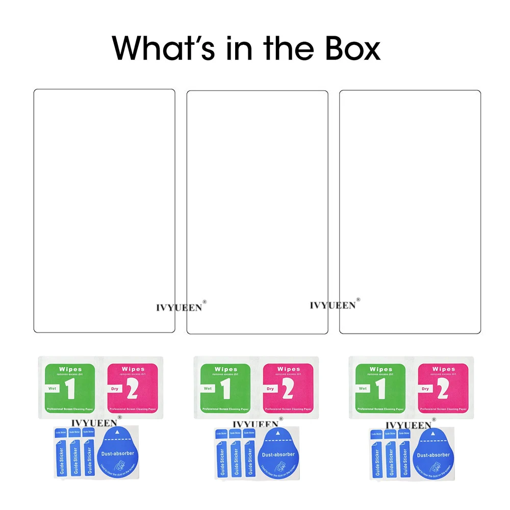 IVYUEEN, закаленное стекло для Kind Switch NS Lite, мини-консоль, 3 упаковки, защита экрана, прозрачная HD Прозрачная пленка против царапин