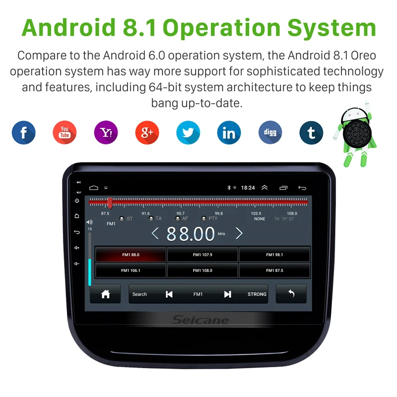 Seicane авто радио 10 1 &quotHD Android 8 Стерео GPS Navi для Changan CS55 2017 2018 с HD Bluetooth USB поддержка Carplay