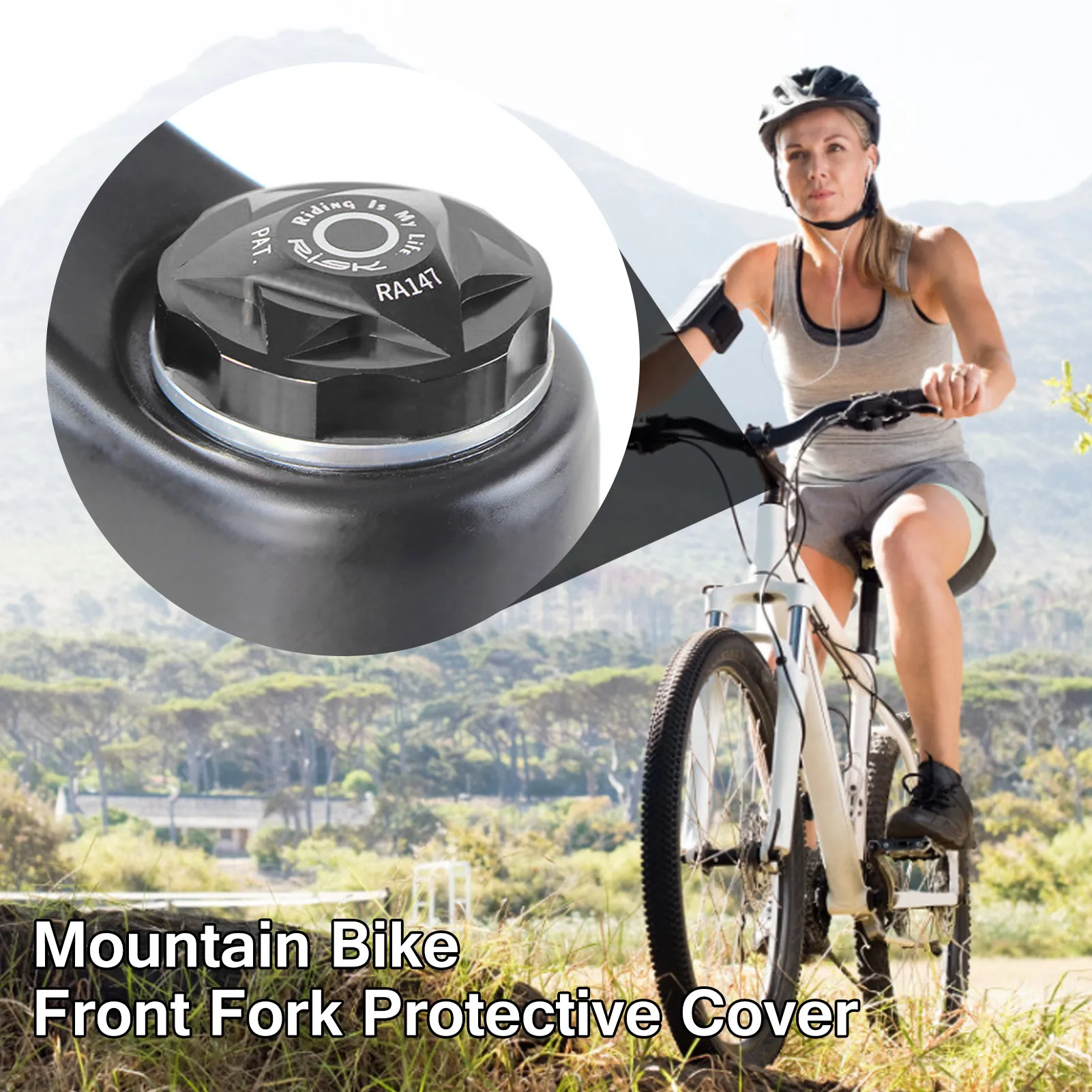 

Aluminum Alloy MTB Mountain Bicycle Bike Front Fork Gas Cover Protector Cap MTB Alloy Gas Cover Cycling Equipment Accessories