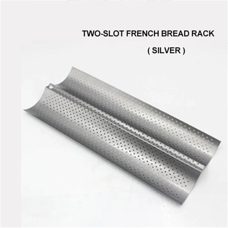 silver-2 Антипригарное покрытие хлеб кастрюли противень 2/3/4 Батон багетная форма хлеба волна Бейкер лоток для багета формы для выпечки противень для выпечки - Цвет: silver-2