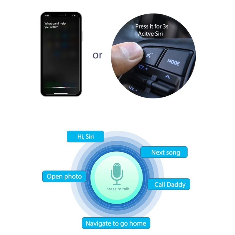 Автомобильный беспроводной приёмник Carplay Android Auto Interface Box для смартфона приемник