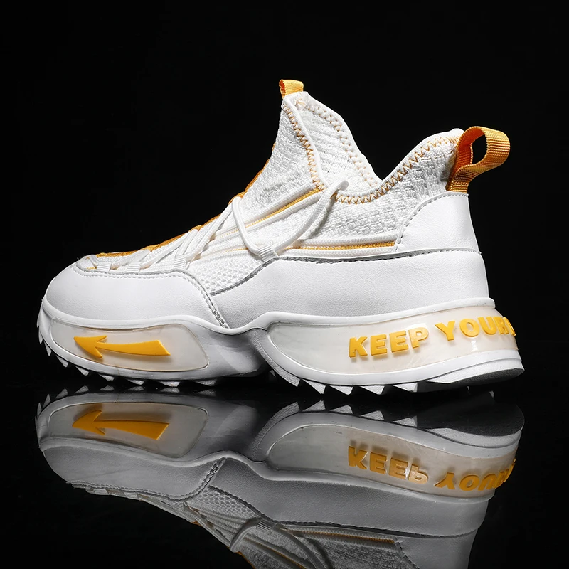 

Кроссовки мужские на резиновой платформе, Повседневные Дышащие, массивные, для бега, бега, летняя спортивная обувь, размеры 39-46