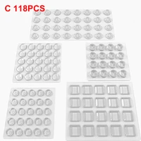 118pcs self adhesive silicone rubber damper buffer cabinet bumpers furniture pads cushion protective hardware