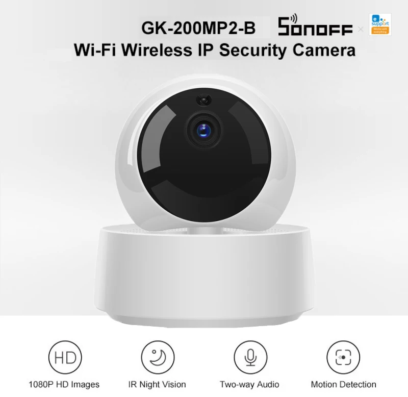 SONOFF GK 200MP2 B 1080P HD мини Wifi IP камера умная Беспроводная 360 IR ночное видение Детский