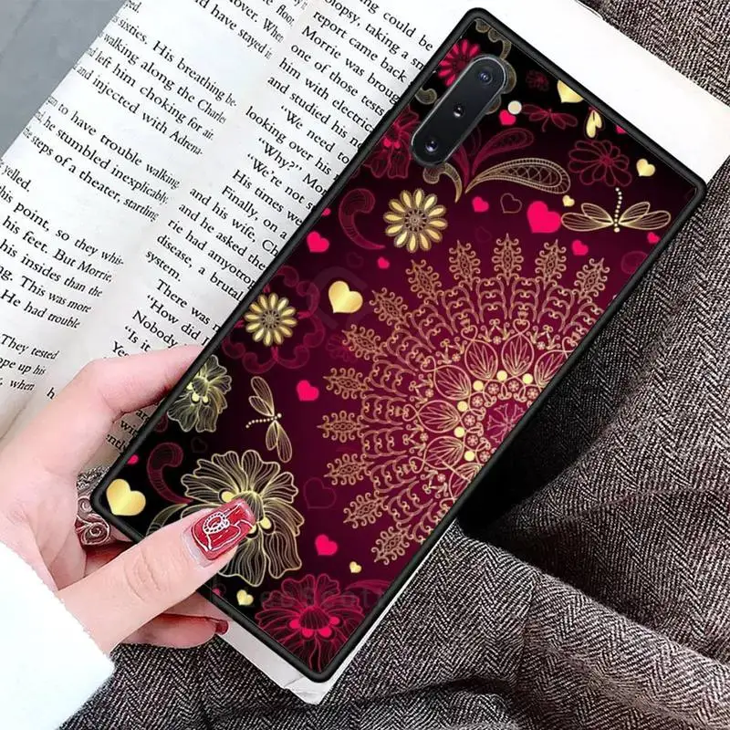 

Mandala flower Cove Phone Case For Samsung Galaxy S8 S9 S10 Plus S10E Note 3 4 5 6 7 8 9 10 Pro Lite cover