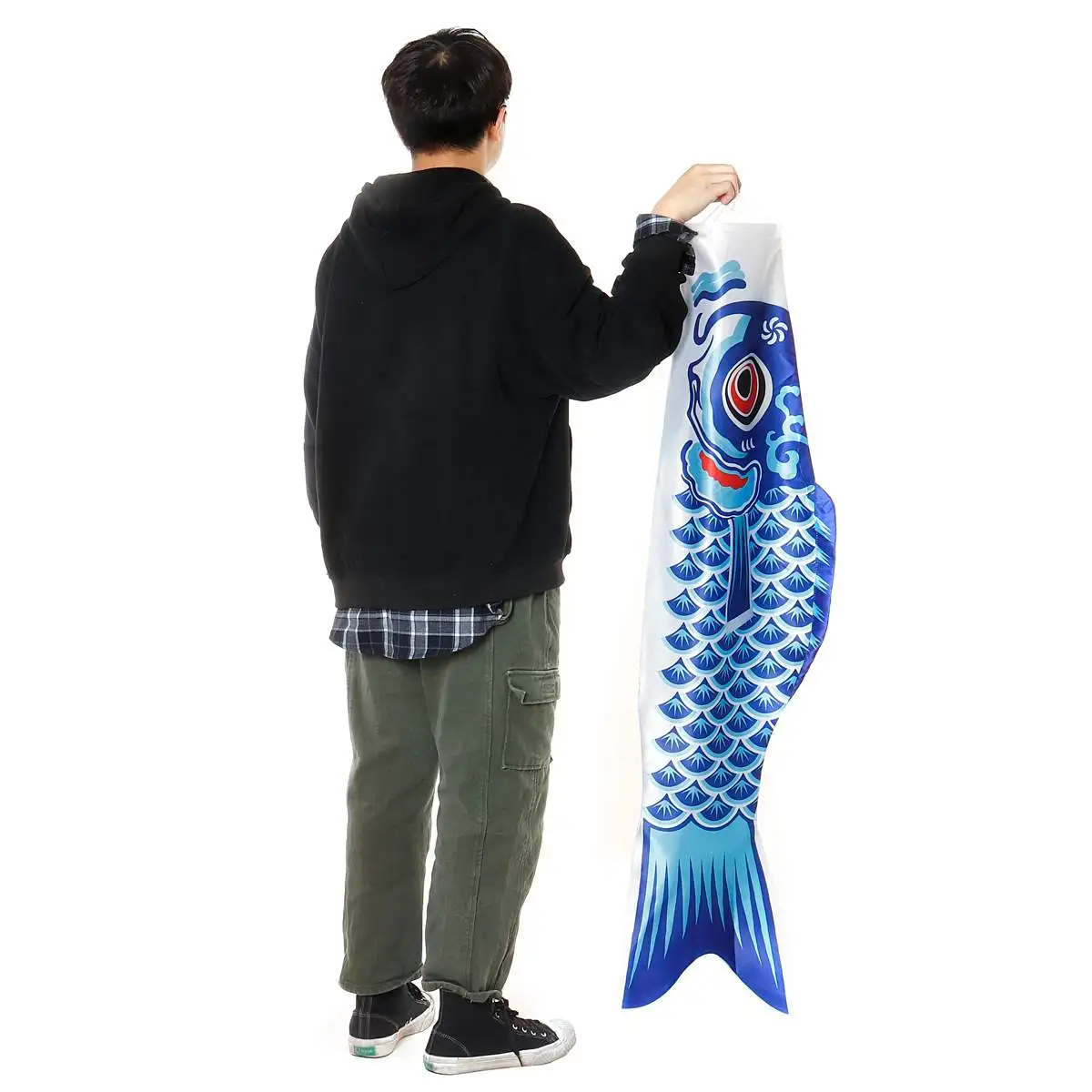 

150cm Cartoon Fish Wind Sock Flag Colorful Japanese Style Windsock Carp Koinobori Gifts Fish Wind Streamer Home Party Decor