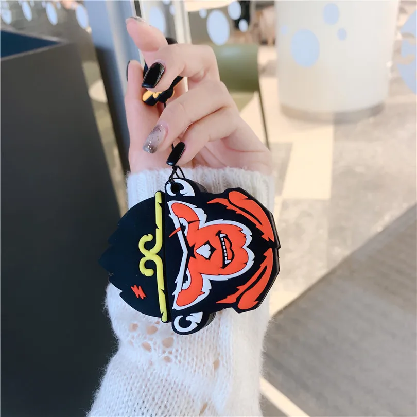Милый силиконовый чехол для наушников с 3D рисунком Wukong для Apple New AirPods 1/2, беспроводная bluetooth-гарнитура