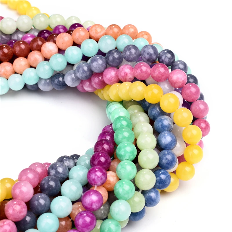 Natural Jasper Persian Cloud Jade Gemstone Beads 13 Color Round Loose 6/8/10MM Pick Size GEM Stone Jewelry Making Bracelet | Украшения и