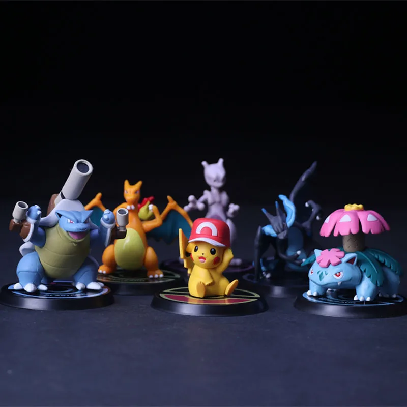 Takara Tomy Покемон Пикачу Venusaur Charizard Mewtwo Blastoise Фигурки игрушки покемон модель День