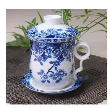 Керамическая кружка с блюдцем To Catch Fish