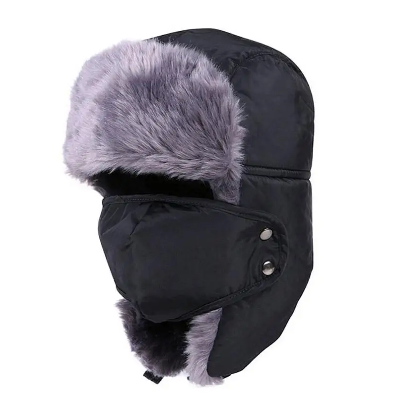 Модная зимняя меховая теплая ветрозащитная шапка для мужчин и женщин
