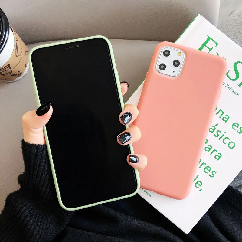 Чехол Moskado для iPhone 11 простой однотонный чехол карамельного цвета 11Pro Max X XR XS 7 8 Plus