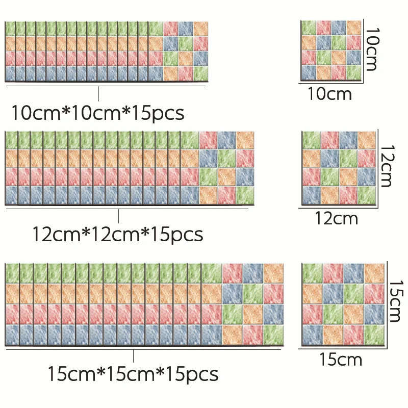 Красочные мозаичные стильные матовые плитки настенные наклейки настольные для