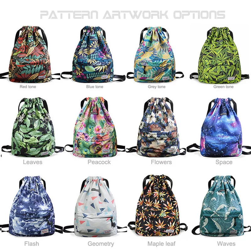 Женские спортивные сумки на шнурке для улицы летний водонепроницаемый рюкзак