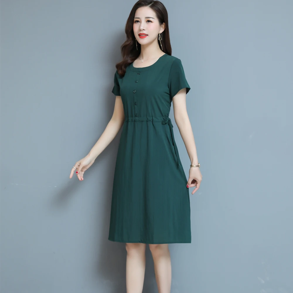 Платье модал большого размера новое для женщин среднего и пожилого возраста, мать, женщины, лето.
