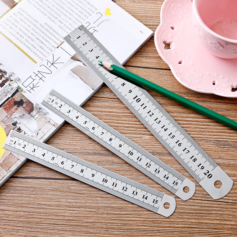 Прямая Линейка из нержавеющей стали студенческие металлические канцелярские