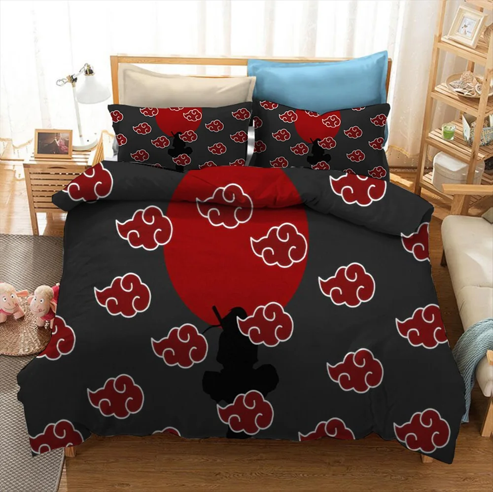 

Cartoon Bed Linen Set 3D Print Manga Japanese Anime Bedding Set 2/3Pcs with Pillowcase Soft Microfiber Boy Duvet Cover Set