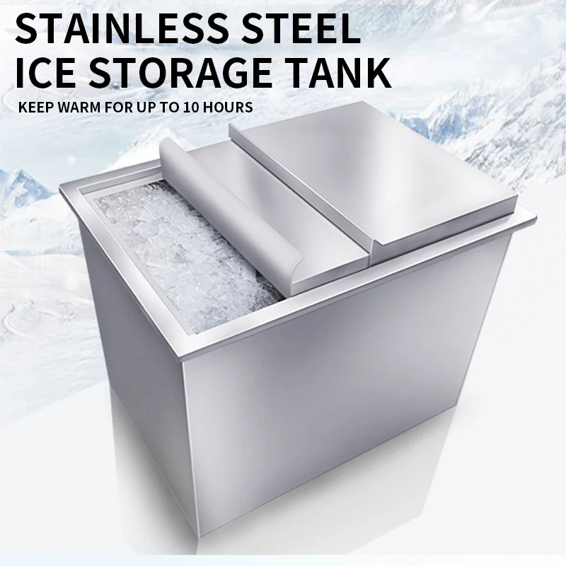 Ice Storage 304 stainless steel Ice container Coffee shop mi