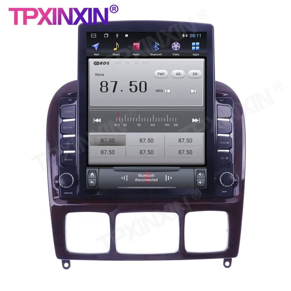 

For Mercede Benz S 1999-2007 Tesla Screen Android 10.0 Car Multimedia Player Audio Radio stereo GPS Navi Headunit DSP IPS