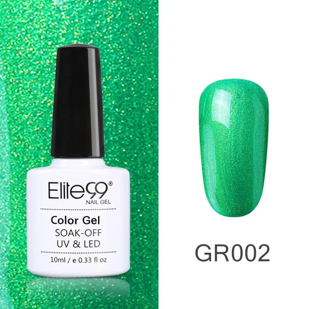 GR002 Elite99 Vernis Полупостоянный 10 мл Светодиодный УФ-гель замачиваемый пурпурный цвет светодиодный лак для ногтей нужна лампа отверждения Гель-лак - Цвет: GR002