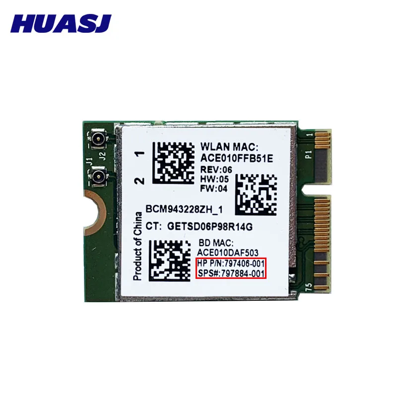Broadcom BCM943228Z adaptador de red PCI Express mini tarjeta (M.2) 802 11 B/A/G/N WIFI 300 Мбит/с 2 4 ГГц/5 ГГц BCM943228|Сетевые
