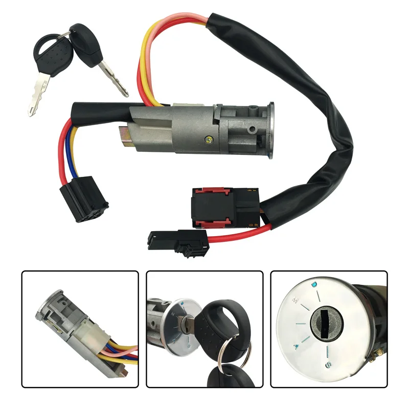 

Interruptor de arranque de coche, Cable de bloqueo de cilindro, 2 llaves, 4162P0, para Peugeot 206, 406, Citroen,Xsara,Picasso